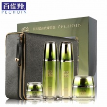 【美妝一號(hào)商城】百雀羚肌初賦活致臻套裝（肌初系列的緊膚精華水90ml＋緊膚煥顏乳90ml+抗皺菁華霜50g＋肌初賦活修護(hù)眼霜15g20645