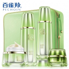 【美妝一號商城】百雀羚水光彈潤摯悅套裝90ml水+90ml乳+50g霜+15g肌初眼霜（90ml+90ml+50g+15g）